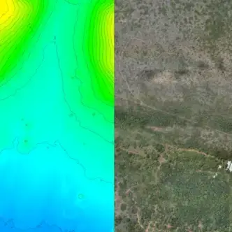 Skymetix Agri composite: drone survey and NDVI crop health analysis on South African farmland